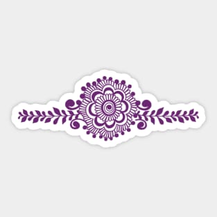 Purple Henna Tattoo - Purple  Mehendi Motifs Sticker